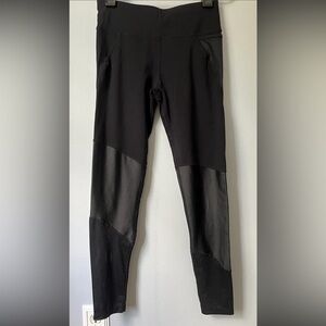Sweaty Betty Power 7/8 Workout Leggings Black with leg mesh style size S